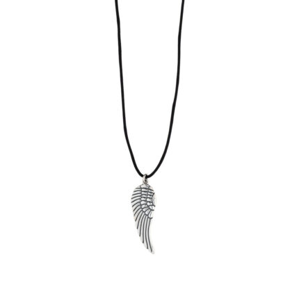 925 Sterling Silver Feather Cord Necklace