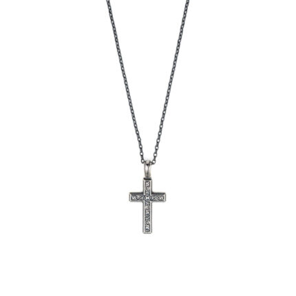 Men’s Cross Necklace in 925 Sterling Silver