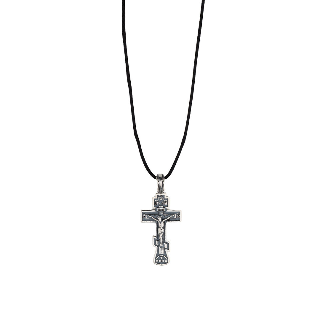KM901DO Faith Cross Necklace - 925 Sterling Silver