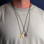 Feather Cord Necklace - 925 Sterling Silver - Image 2