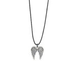 Feather Cord Necklace - 925 Sterling Silver