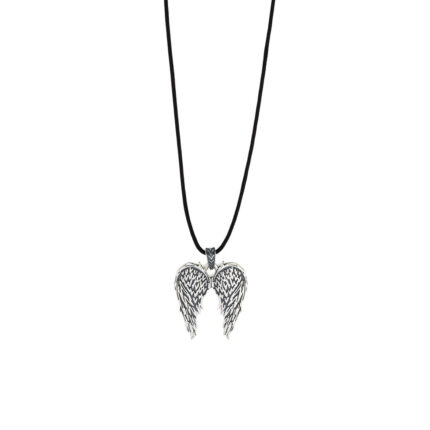 Feather Cord Necklace - 925 Sterling Silver