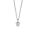 Poseidon's Trident Pendant with Chain in Sterling Silver