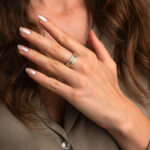 Greek Key Ring with Zircon – 9K Yellow Gold - Image 2