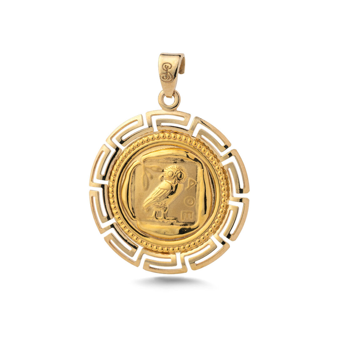 PAP-MD-01 Owl Pendant in 9K Gold - Image 1