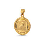 Goddess Athena Chalinitis Pendant in 9K Gold - Image 3