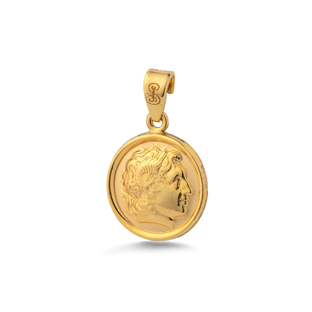 PAP-MD-13 Alexander the Great Gold Pendant