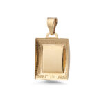 Virgin Mary and Jesus Pendant in 9K Gold - Image 3