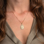 Holy Mother and Child Religious Pendant - 9k - Image 2