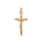 14K Gold Jesus Crucifix Cross Pendant