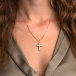 Crucifix Jesus Cross Gold Pendant - Image 2