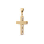 Zircon Cross – 9K Gold
