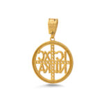 Round Constantino Cross with Zircon Stones – 9K Gold - Image 2