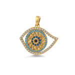 Constantinato Flouri Amulet Eye – 9K Gold Protection Pendant