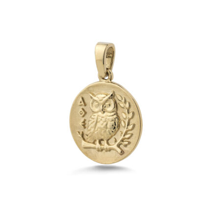 9K Gold Wisdom Owl Pendant – Symbol of Knowledge
