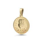 9K Gold Wisdom Owl Pendant – Symbol of Knowledge - Image 3