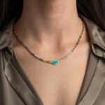 Κολιέ Μαίανδρος με Όπαλ – Ασήμι 925 και Επιχρυσωμένο - Image 2