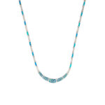 Greek Meander Opal Silver Necklace - Image 4