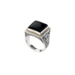 Gerochristo - Classic ring in Sterling Silver with onyx stone - Image 2