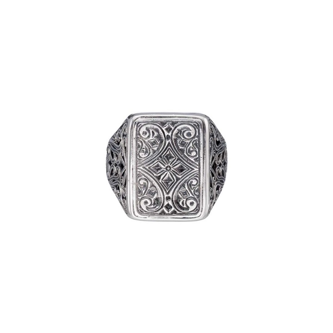 2488 Gerochristo - Classic Parallelogram Ring in Sterling Silver