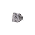 Gerochristo - Classic Parallelogram Ring in Sterling Silver - Image 2
