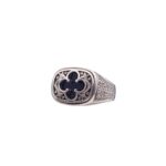 Gerochristo - Odysseus Ring in Sterling Silver with Black Onyx