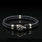 Δερμάτινο Βραχιόλι με Μαίανδρο – Ασήμι 925 - Image 3