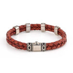 Δερμάτινο Βραχιόλι με Μαίανδρο – Ασήμι 925 - Image 6