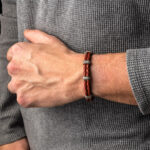 Δερμάτινο Βραχιόλι με Μαίανδρο – Ασήμι 925 - Image 2