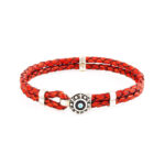 Δερμάτινο Βραχιόλι με Μαίανδρο – Ασήμι 925 - Image 5