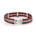 Δερμάτινο Βραχιόλι με Μαίανδρο – Ασήμι 925 - Image 4