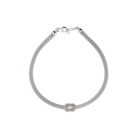 Choker Hercules Knot Chain Necklace - 925 Sterling Silver