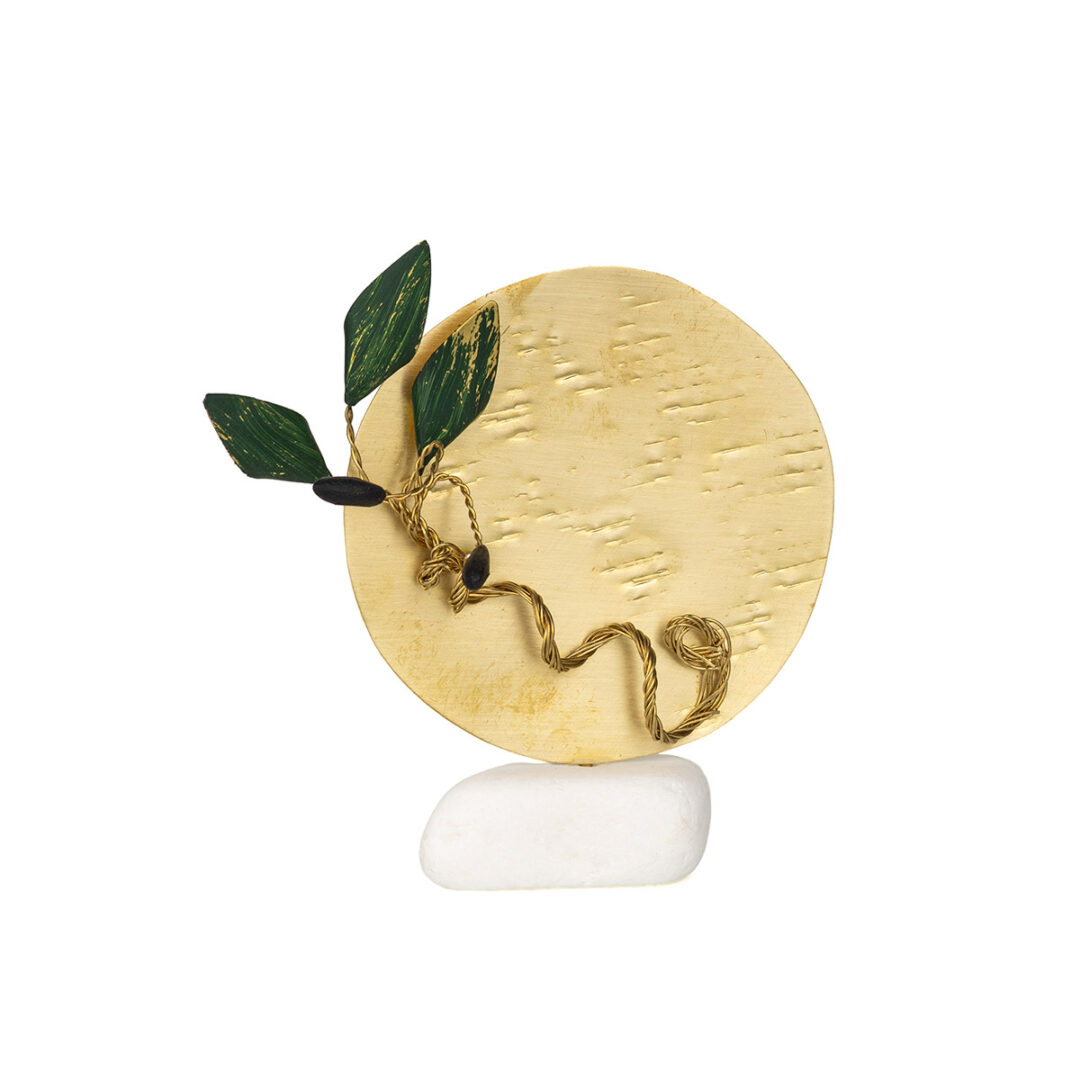 GEO-EI-00520009-456 Circle Décor Olive Branch Stand on Marble