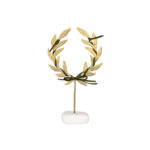 Olive Wreath Stand Décor on Marble Stone