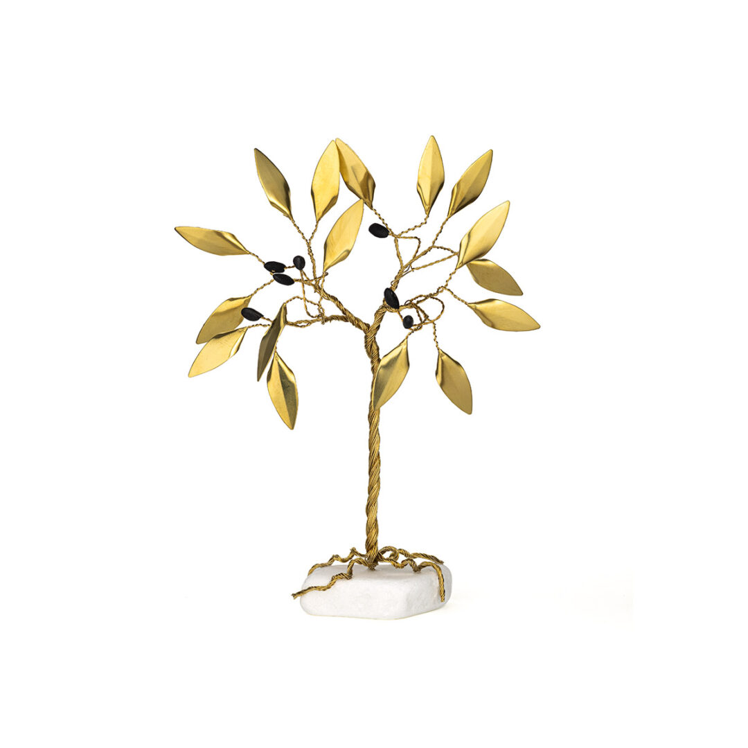 GEO-EI-00533013-034 Olive Tree with Roots Stand on Marble Stone