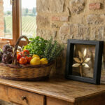 Olive Tree Stand Decoration with Wooden Frame - Image 3