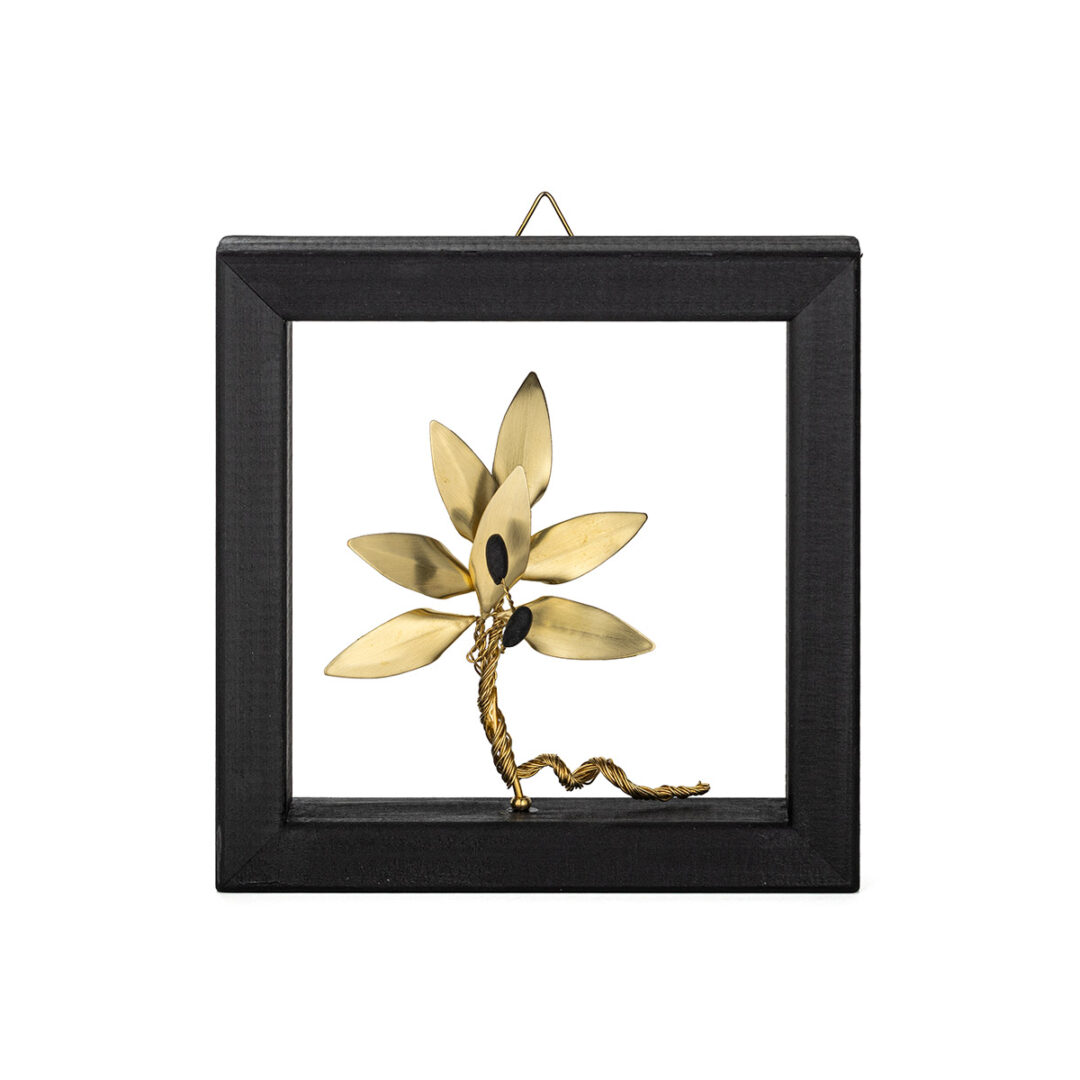 GEO-EI-00541009 Olive Tree Stand Decoration with Wooden Frame