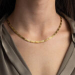 Meander Greek Key Necklace in Sterling Silver Gold Plated - Image 2