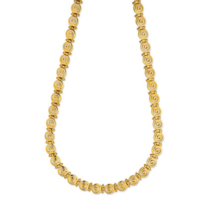 Spiral Necklace in Sterling Silver and Gold Plated