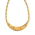 Greek Key Meander Design Necklace in Sterling Silver