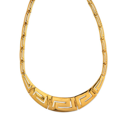 Greek Key Meander Design Necklace in Sterling Silver