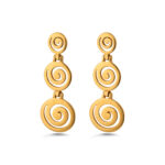 Spiral Drop Earrings in 925 Sterling Silver