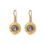 Alexander the Great Greek Key Dangle Earrings - Gift for Her