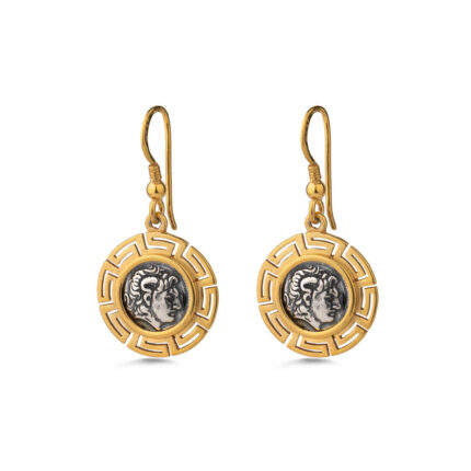 Alexander the Great Greek Key Dangle Earrings - Gift for Her