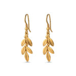 Olive Dangle Earrings - Sterling Silver 925 Gold Plated