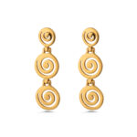 Spiral Drop Earrings in 925 Sterling Silver Gold-Plated