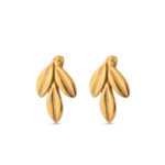 Olive Stud Earrings in 925 Sterling Silver Gold-Plated