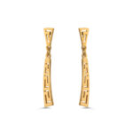 Sterling Silver 925 Meander Drop Earrings