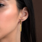 Sterling Silver 925 Meander Drop Earrings - Image 2