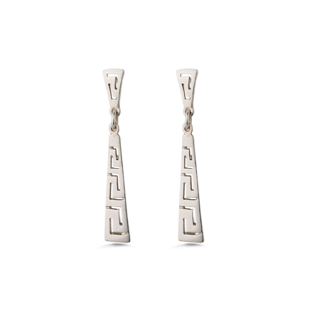 LI-SK-11509007-S215 Meander Drop Earrings - Sterling Silver 925